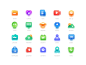 Glass transparent texture icons by zoe02 zhao on Dribbble