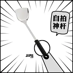 jiifll-创意-漫画-哆啦A梦-机器猫-蓝朋友-蓝胖子-搞笑表情包-节日宣传图-天猫三八女王节-自拍杆-3.8妇女节
