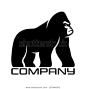 Silhouette of gorilla logo