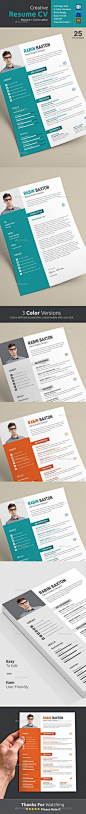 creative, clean, modern and professional resume cv template to help you land that great job.