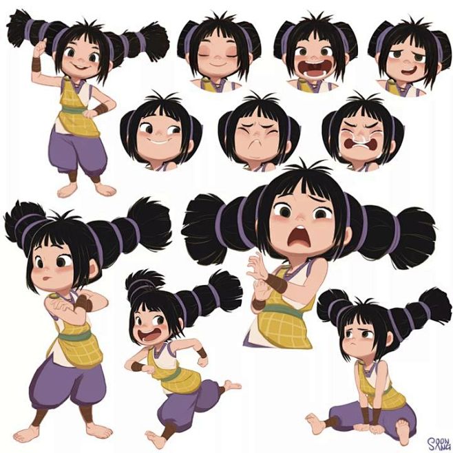 【绘画收藏系列】100组美式卡通人物表情...