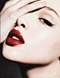 Anais Pouliot. Love the eye liner + red lips...beauty and cosmetics (makeup)