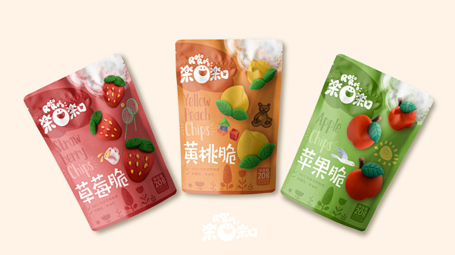 楽口楽口品牌设计及水果干产品包装设计-古...