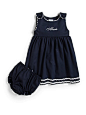 Princess Linens - Infant's Personalized Dress & Diaper Cover Set