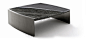 Mirage Cocktail Table - Da Vinci Lifestyle : Cocktail table with top in combination of Black Kenya marble and Madagascar fìgured Mowinghi veneer in high gloss polyester finish. Curved legs in satin black nickel stainless steel with lasered Giorgio Collect