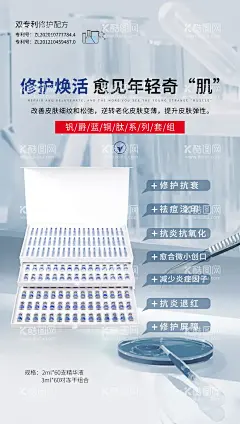 医美冻干粉宣传海报  - 源文件下载【酷图网】海报,医美,护肤品,冻干粉,抗衰老,宣传,功效,