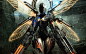 General 1920x1200 futuristic digital art artwork women weapon science fiction wings