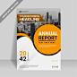 Abstract flyer template for annual report