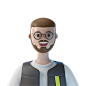 创意潮流卡通3D人物头像发型换装插画图免抠立体模型psd设计素材-淘宝网