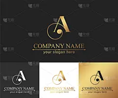 一个字母字母组合。优雅豪华的标志。书法风格。公司标识和个人标识。矢量设计。