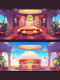 xiaojinyu123_Display_indoor_coconut_tree_machine_buttons_stage__0b1e3a46-0305-4b46-8ef1-c19762a1dc26