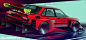 Audi Quattro 80 B2 : 80's are back! Audi 80 B2, not the most popular but the most simple, perfect for track day or hillclimbs. Just some fun with Photoshop rendering angry 80ies boxes. 