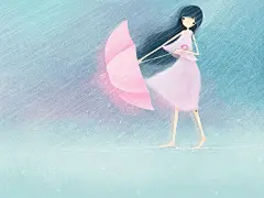 【韩国插画大师 echi 的女孩插画】