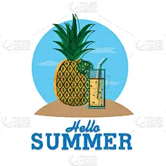 你好,夏天,贺卡,创造力,自然,季节,概念,杯,度假,装饰