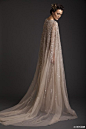 Krikor Jabotian 2014春夏婚纱通过奢华的刺绣以及对轻盈飘逸面料的剪裁处理，设计师打造了一件件优雅的婚纱艺术品