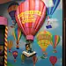 Dimensional mural behind the circulation desk in the children's room of the Eastchester Library, Westchester NY