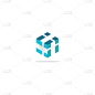 square cube 3d logo