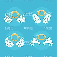 翅膀  - 源文件下载【酷图网】翅膀,卡通,手绘,天使,羽翼,卡通翅膀,装饰素材,羽毛