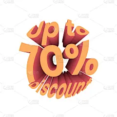 销售高达20%的折扣横幅。推销文本。