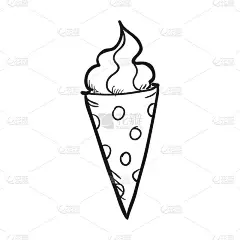 涂鸦元素的食物。矢量插图。