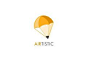 15) I love this logo and how it is an air balloon for the air and then makes out a pencil and called airtsitc.