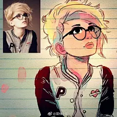 卡通人物手绘，风格超酷的！
每天画画小清新插画 ​​​​