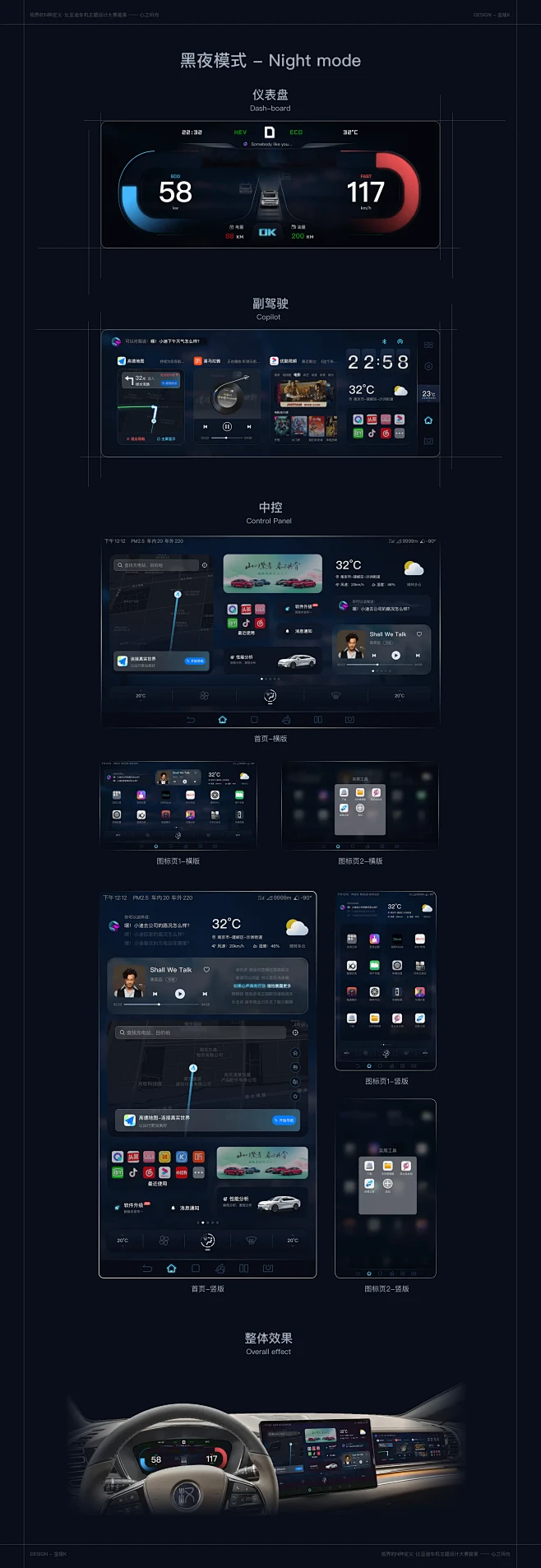 心之所向·素履以往——比亚迪车机主题设计大赛-主题/壁纸-UICN用户体验设计平台-花瓣网
