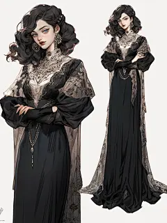 魔法学院Ⅱ角色设计 | 维多利亚服设插画 - 小红书