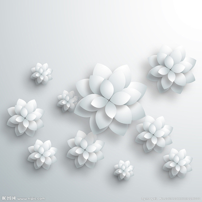 剪纸白花7