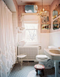 (via Pink/Shabby Chic apartment…heck yes!!!! / girlies bath)
