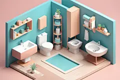 客厅3D模型3D室内设计装修透视图模型