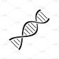 Dna图标设计模板矢量孤立插图