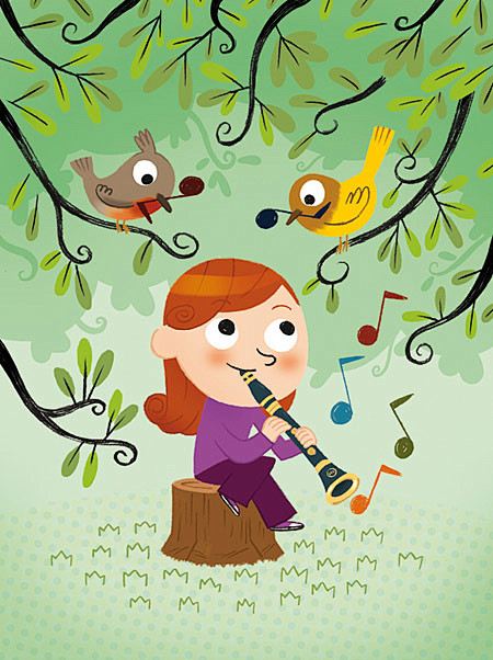 在做我的单簧管