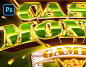 [DOWNLOAD PSD] ONLINE CASINO GAMES LOGO AND TEXT EFFECT