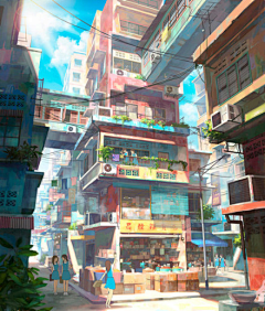 浅唱LQJ采集到q版场景