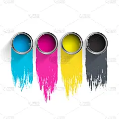 桶油漆 Cmyk.