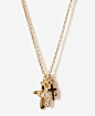 【F21】美国代购Rhinestone Cross Charms 十字架项链现货