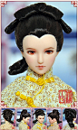 1/6娃娃古装发型004——绿芜；模特：OB，obitsu-淘宝网