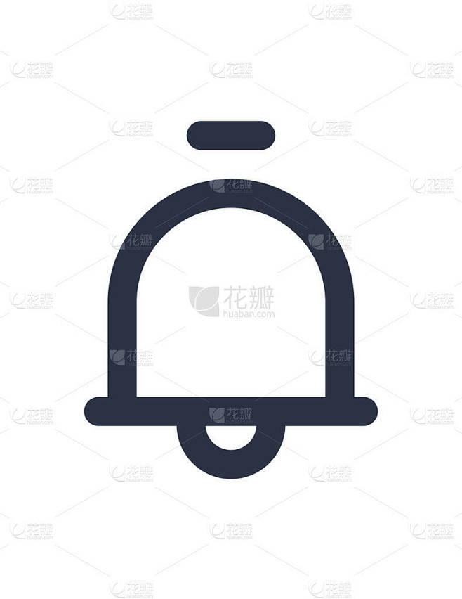 钟形图标矢量插图