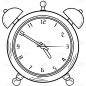 手绘-素描钟表元素家居生活贴纸7
