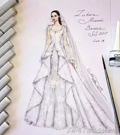 婚纱礼服手绘图稿大全，款款都是精品！