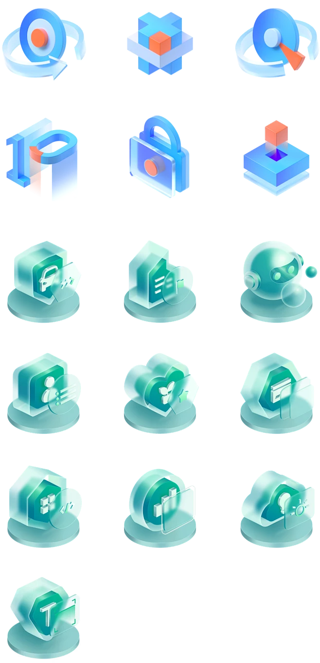 2.5D图标-花瓣网