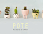 POTE : These are my first crafts: ceramic flower pots.