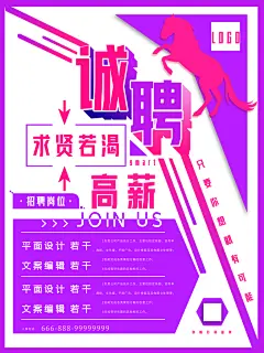 诚信招人求贤若渴招聘海报