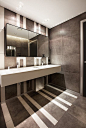 Cool bathroom idea. Tiles...so much u can do with them!: 