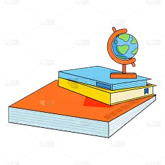 卡通感教育培训学习用品元素贴纸