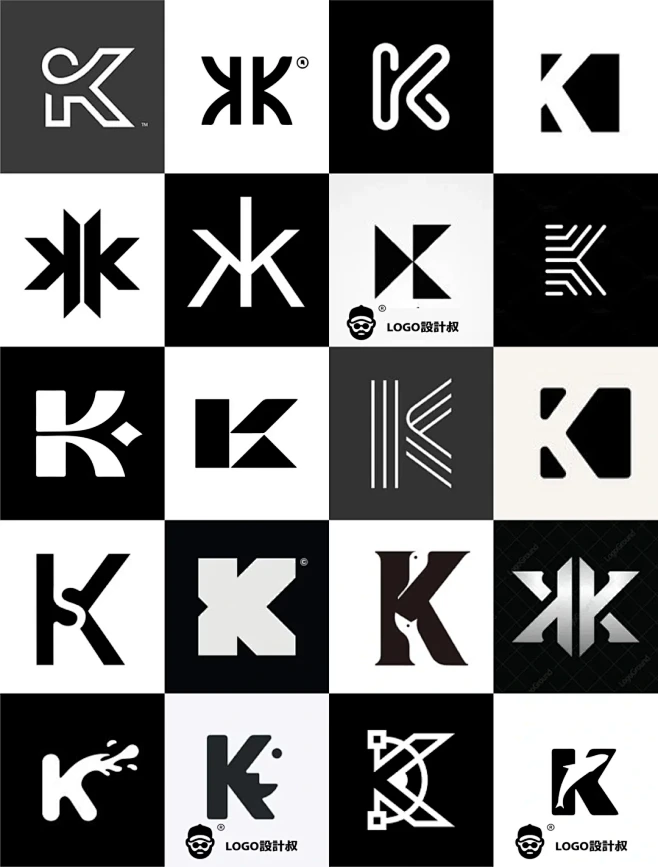 灵感采集300个字母K元素图形logo设计分享-花瓣网