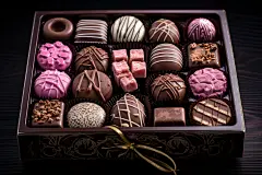 巧克力礼物美食场景摄影图