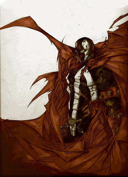 漫画英雄人物插画：再生侠Spawn(2)-花瓣网