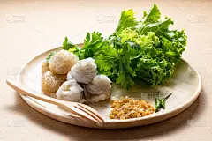 蒸米皮饺子，泰式甜点